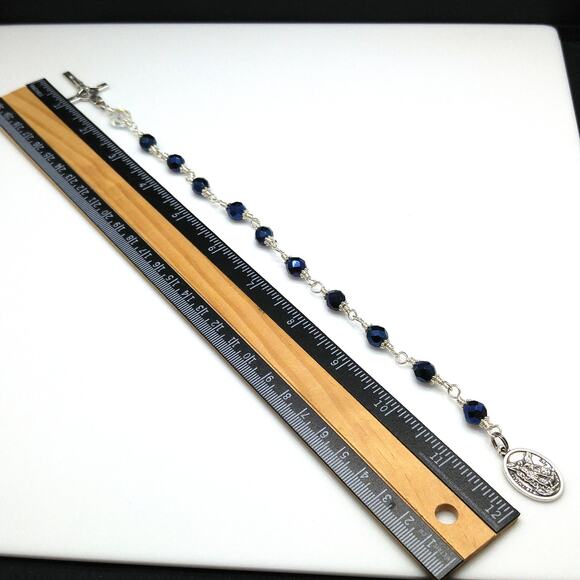 One Decade Rosary, Police Rosary, Handmade Saint Michael Pocket Rosary - Picture 7 of 10